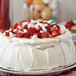 Strawberry Rhubarb Pavlova