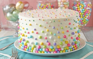 Easter Polka Dot Cake | From SugarHero.com