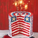 American Flag Layer Cake for the Fourth of July