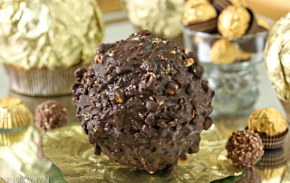 Ferrero Rocher Hazelnut Mousse Cake | From SugarHero.com