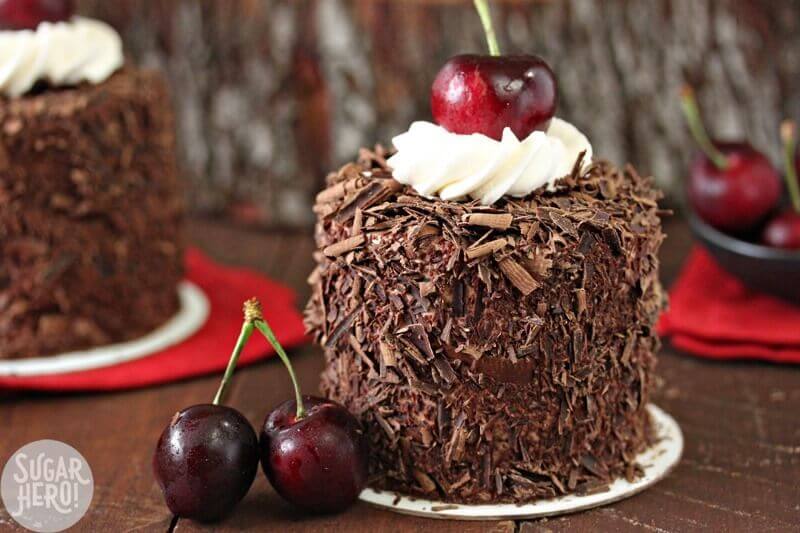 Black Forest Mini Cakes - SugarHero