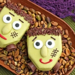 Frankenstein Pistachio Blondies