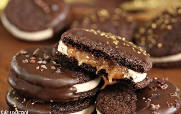 Spicy Chocolate Caramel Cookies | From SugarHero.com