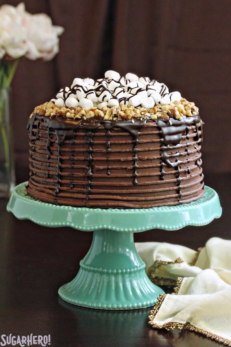 Rocky Road Layer Cake | From SugarHero.com