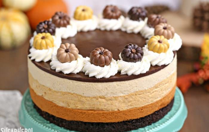Pumpkin Chocolate Mousse Cake | From SugarHero.com