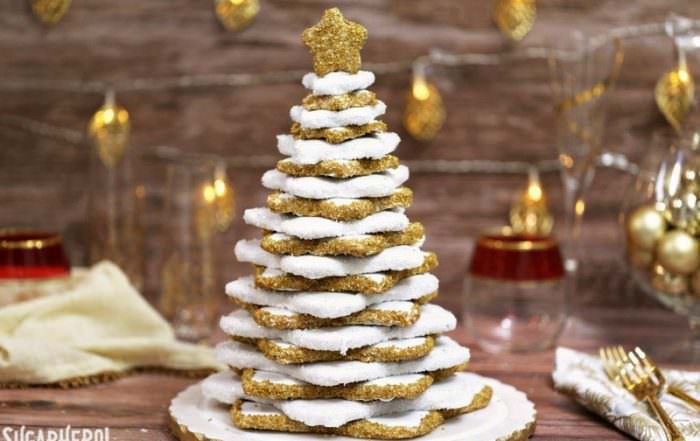 Gingerbread Christmas Cookie Tree | From SugarHero.com