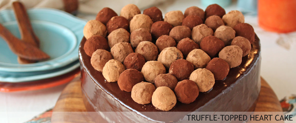 Truffle-Topped-Heart-Cake