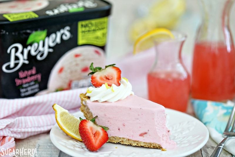 Strawberry Lemonade Ice Cream Pie SugarHero
