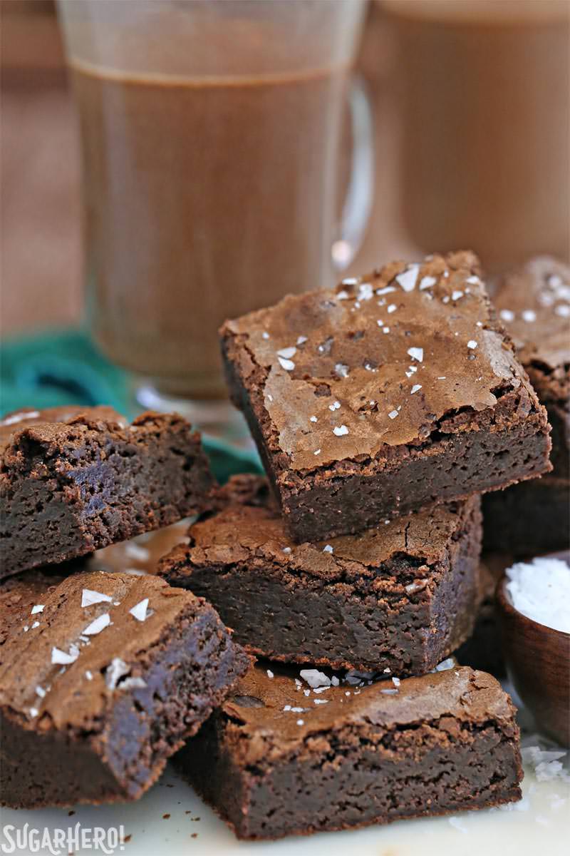 Salted Fudge Brownies - rich and fudgy brownies with big flakes of sea salt! | From SugarHero.com Salted Fudge Brownies - rich and fudgy brownies with big flakes of sea salt! | From SugarHero.com
