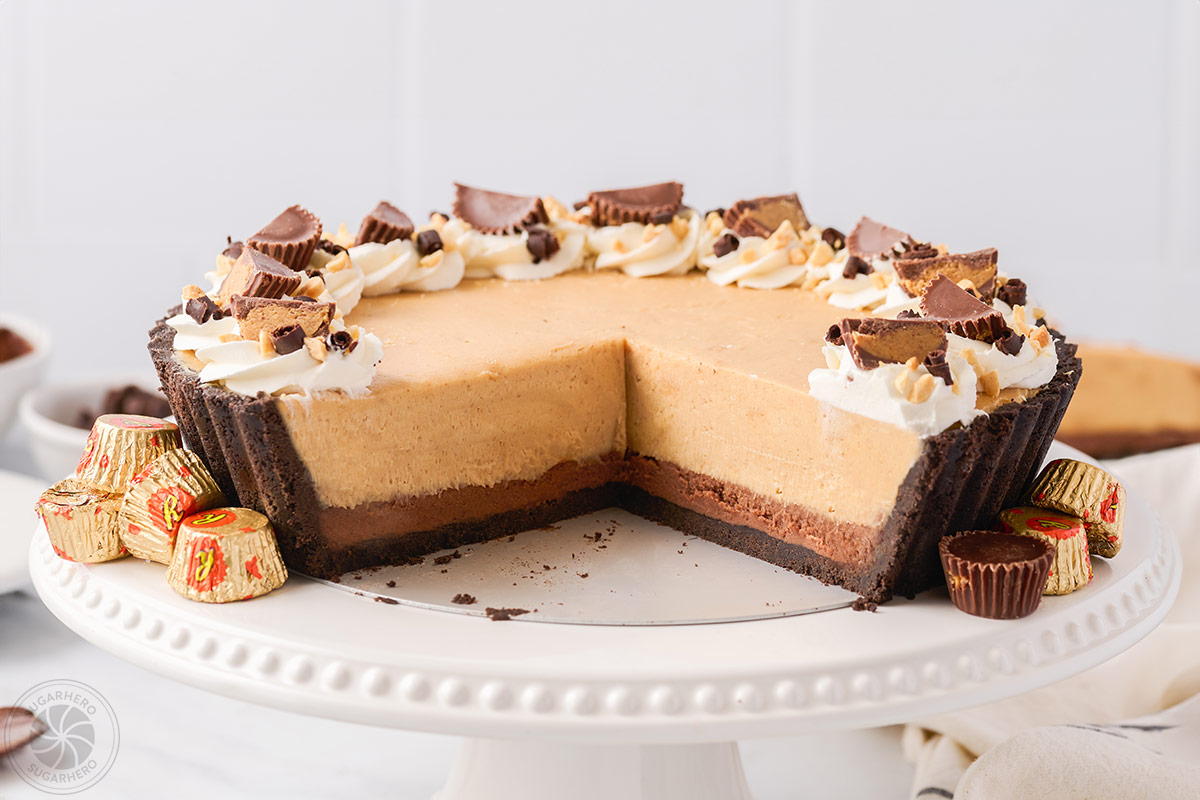 Peanut Butter Chocolate Pie | SugarHero.com peanut-butter-pie-1