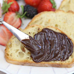 Lick the Knife Clean Chocolate Spread | From SugarHero.com