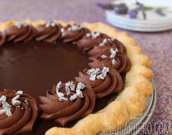 Chocolate Lavender Pie - from SugarHero.com chocolate-lavender-pie-1