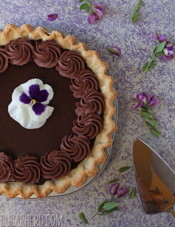 Chocolate Lavender Pie - from SugarHero.com chocolate-lavender-pie-4