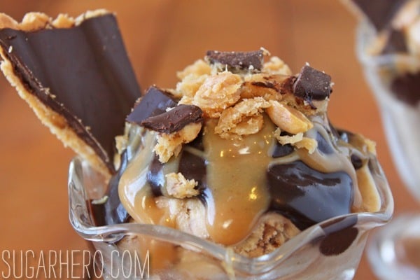 Peanut-Chocolate Toffee Sundaes | SugarHero.com spicy-peanut-butter-toffee-8