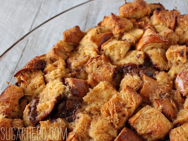 Cinnamon Bun Bread Pudding | SugarHero.com