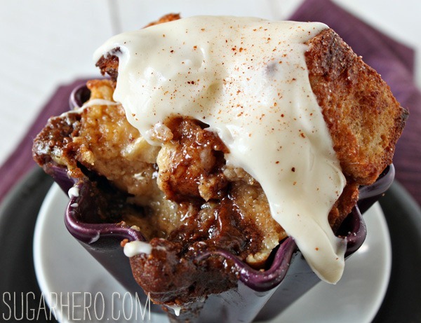 Cinnamon Bun Bread Pudding | SugarHero.com