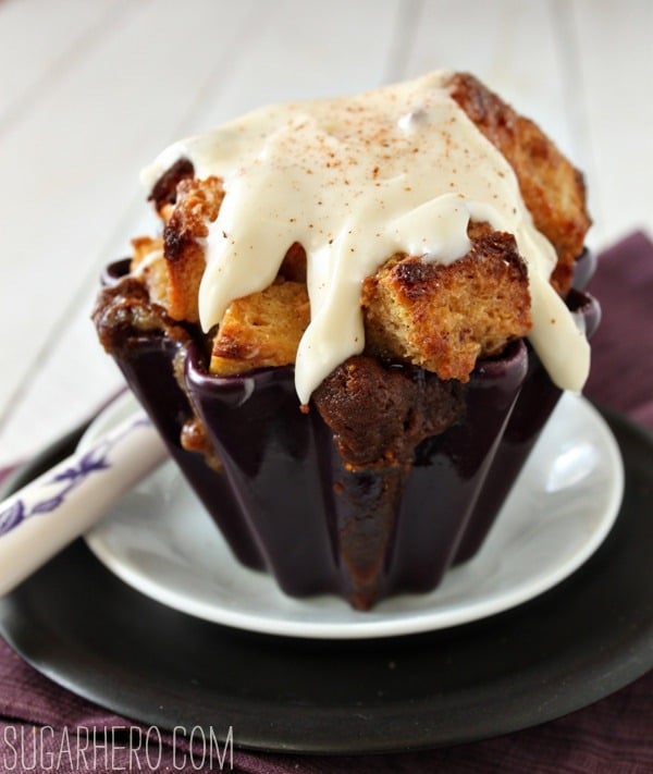 Cinnamon Bun Bread Pudding | SugarHero.com