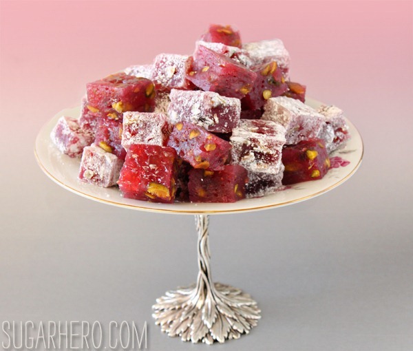 Raspberry-Pistachio Turkish Delight | SugarHero.com