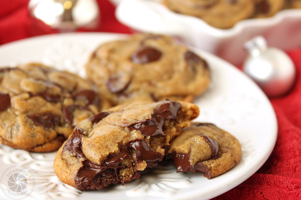 Gingerbread Chocolate Chip Cookies | SugarHero.com