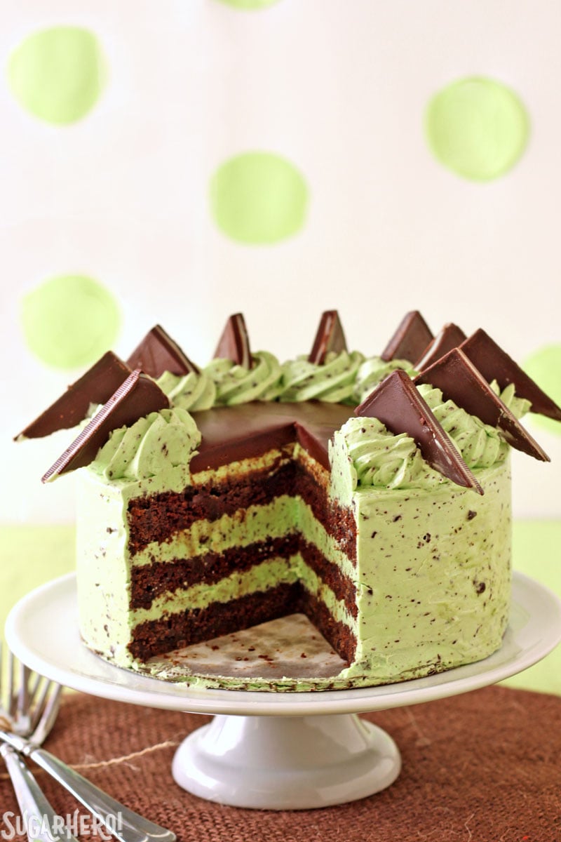 Mint Chocolate Chip Layer Cake SugarHero