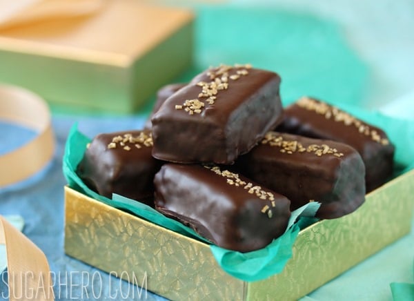 Chocolate-Dipped Pound Cake | SugarHero.com Chocolate-Dipped Pound Cake | SugarHero.com