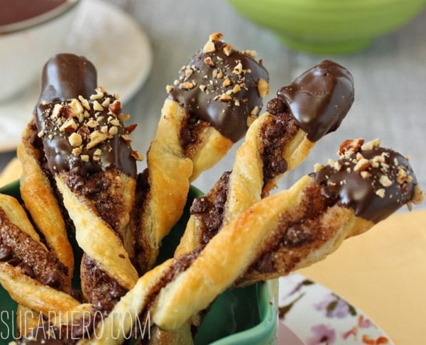 Chocolate Puff Pastry Twists - Just a Taste