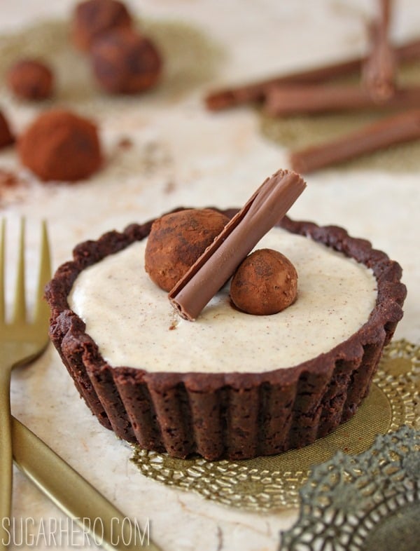 Cinnamon Mousse Tarts | SugarHero.com