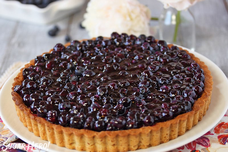 Blueberry Toasted Coconut Tart | SugarHero.com