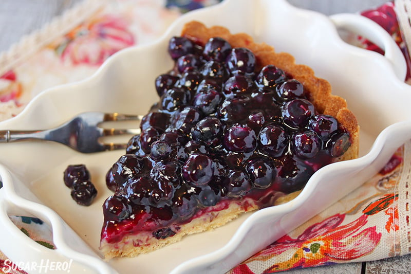 Blueberry Toasted Coconut Tart | SugarHero.com