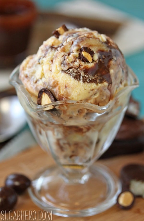 Almond Coconut Fudge Ripple Ice Cream | SugarHero.com Almond Coconut Fudge Ripple Ice Cream | SugarHero.com