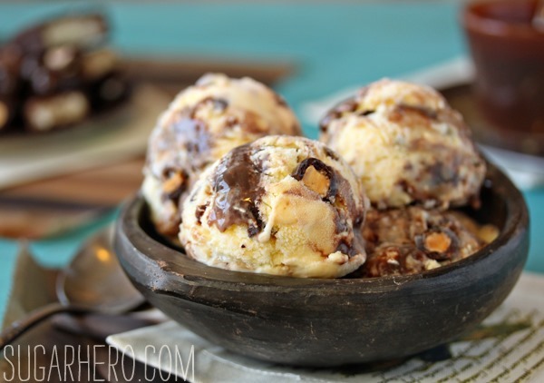 Almond Coconut Fudge Ripple Ice Cream | SugarHero.com