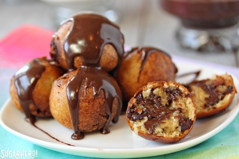 Deep Fried Chocolate Chip Cookie Dough | From SugarHero.com