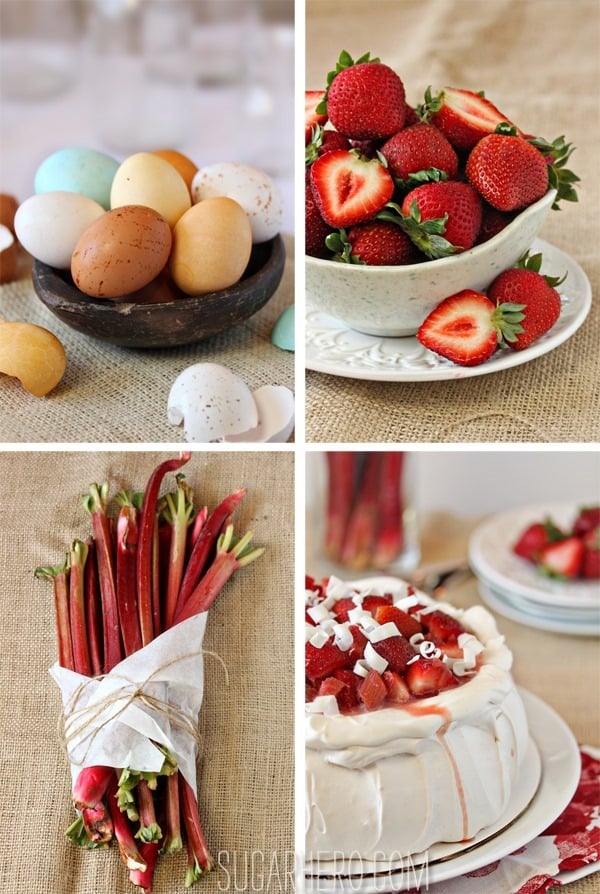Strawberry Rhubarb Pavlova | SugarHero.com Strawberry Rhubarb Pavlova | SugarHero.com