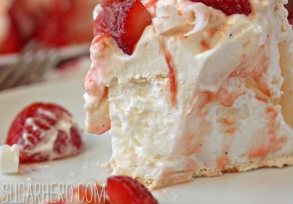 Strawberry Rhubarb Pavlova | SugarHero.com