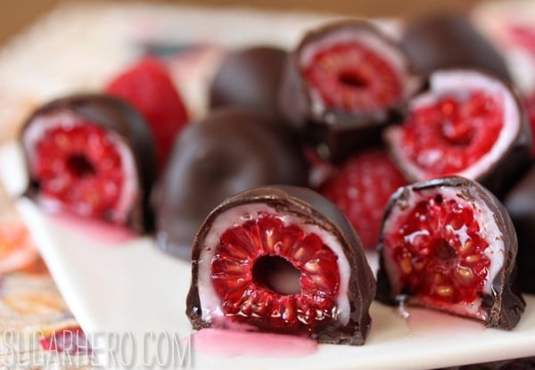 Chocolate-Covered Raspberries | SugarHero.com Chocolate-Covered Raspberries | SugarHero.com