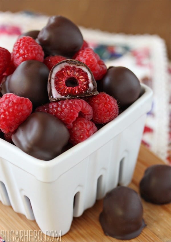 Chocolate-Covered Raspberries | SugarHero.com Chocolate-Covered Raspberries | SugarHero.com