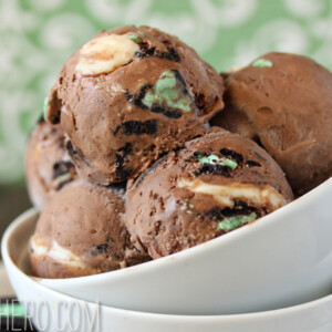 Chocolate Mint Swirl Ice Cream | SugarHero.com