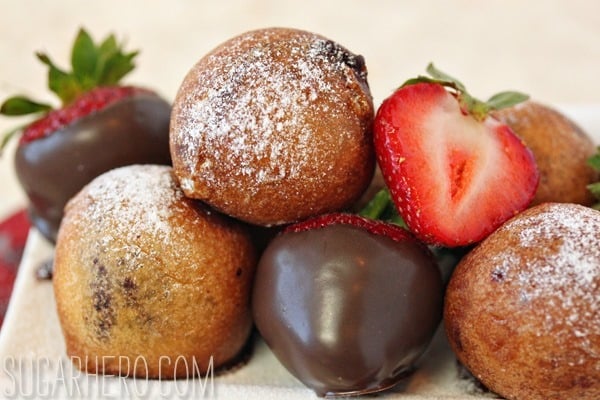 Deep Fried Chocolate-Covered Strawberries | SugarHero.com