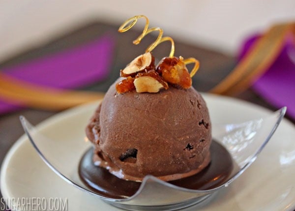 Hazelnut Gelato with Caramelized Hazelnuts | SugarHero.com