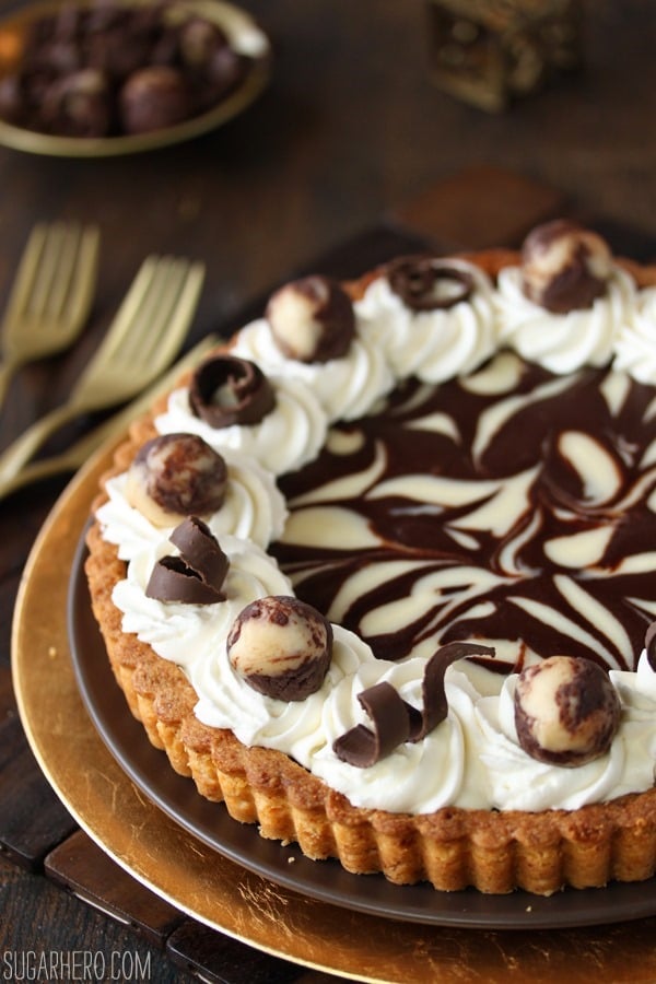 Marzipan Swirl Tart | SugarHero.com