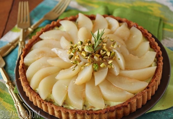Pear Pistachio Tart | SugarHero.com Pear Pistachio Tart | SugarHero.com