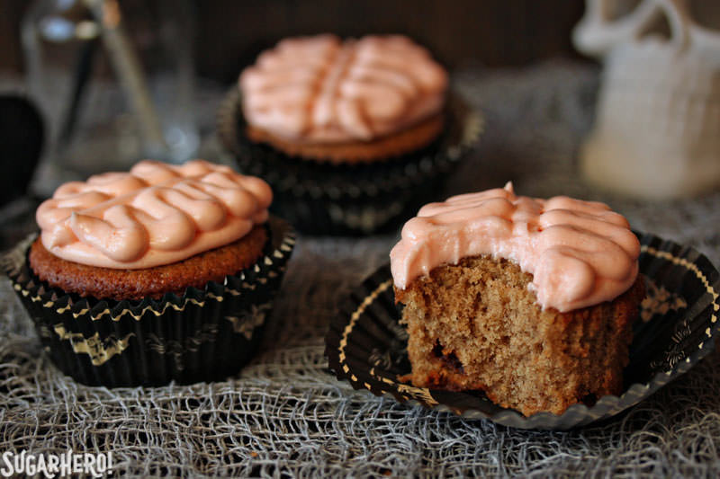 Brain Cupcakes | From SugarHero.com