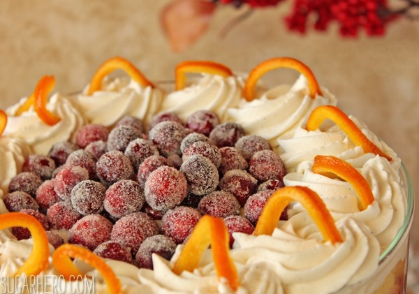 Cranberry Orange Trifle | SugarHero.com