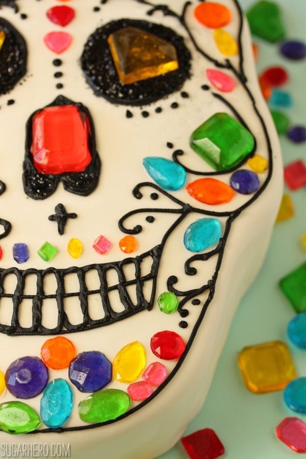 Skull Cake for Dia de los Muertos | SugarHero.com