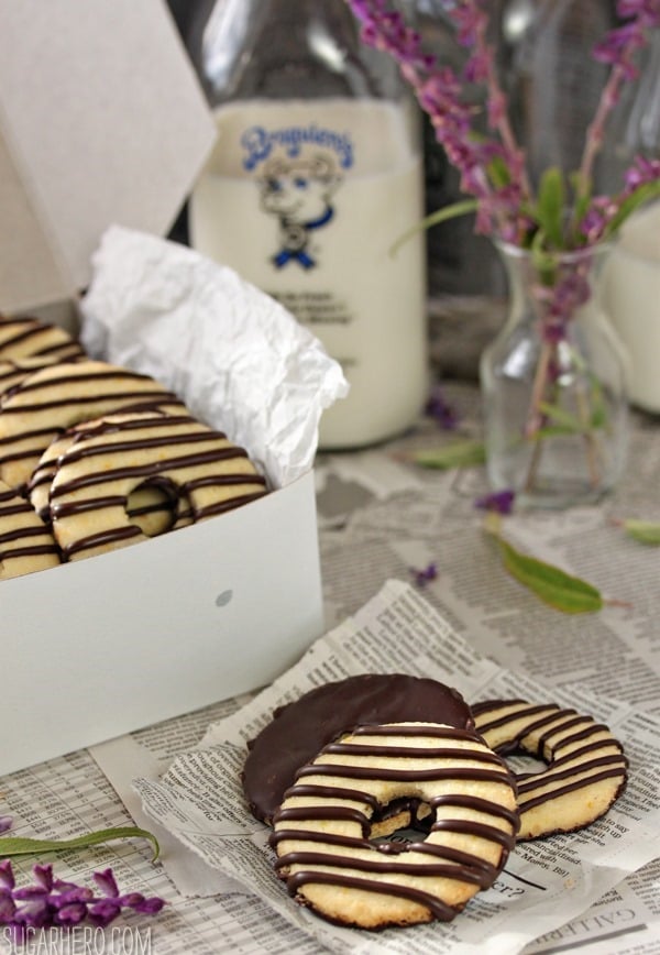 Fudge-Striped Shortbread Cookies | SugarHero.com