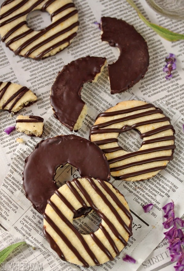 Fudge-Striped Shortbread Cookies | SugarHero.com