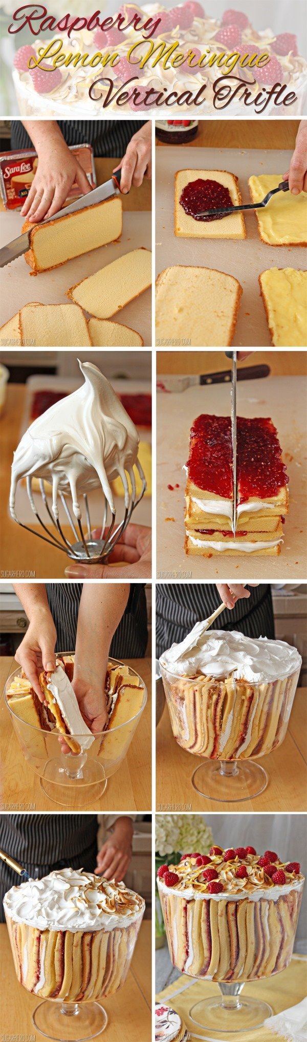 How to Make Raspberry Lemon Meringue Trifle | SugarHero.com How to Make Raspberry Lemon Meringue Trifle | SugarHero.com