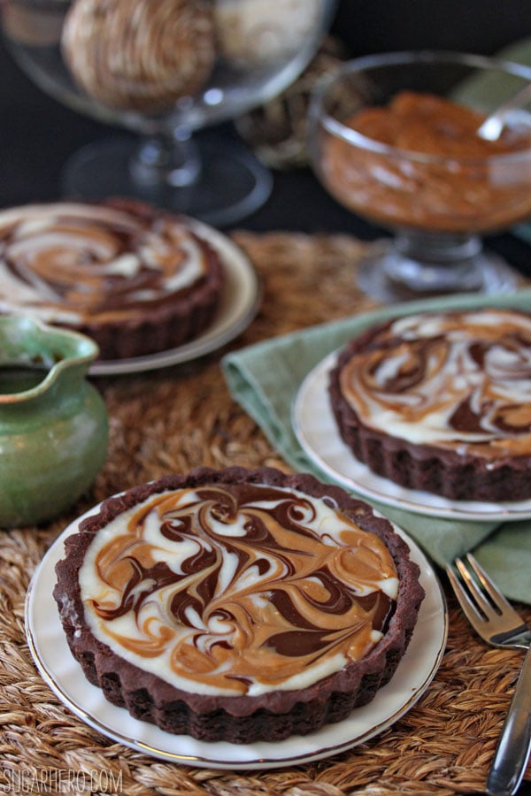 Dulce de Leche Swirl Tart | SugarHero.com