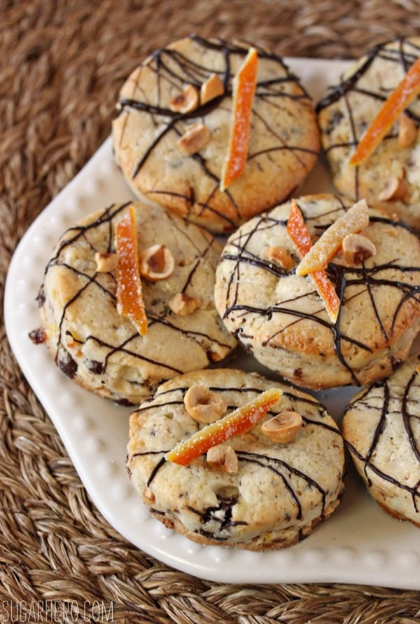 Hazelnut Orange Chocolate Scones | From SugarHero.com Hazelnut Orange Chocolate Scones | From SugarHero.com