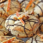 Close up of a Hazelnut Orange Chocolate Scone.